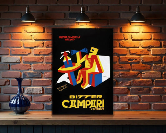 Campari Bitter Futurist - Milano Aperitivo Model Metal Tabela