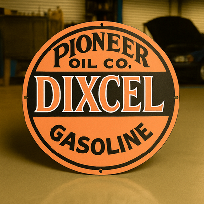 DIXCEL Gasoline Pioneer Oil Co. Metal Tabela