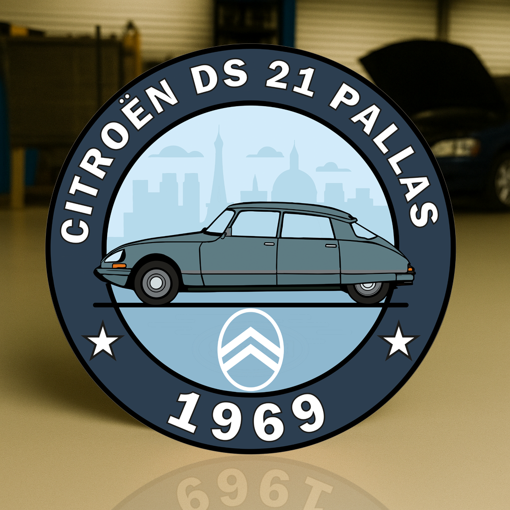 CITROËN DS 21 Pallas The Goddess of French (1969) Metal Tabela