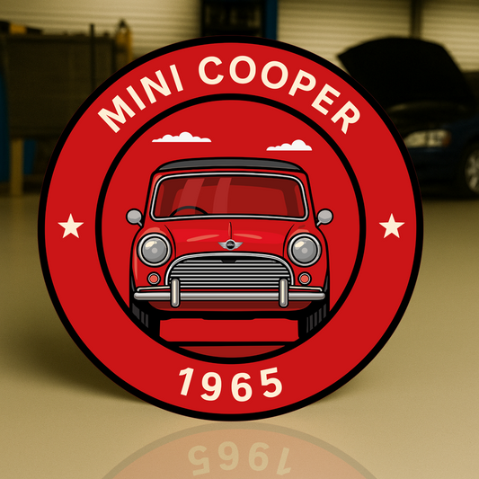 Mini Cooper 1965 Classic British Icon Metal Tabela