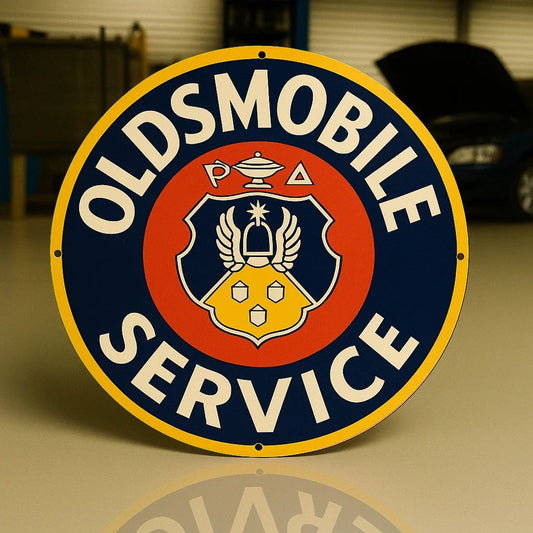 GM Dealership Oldsmobile Service Metal Tabela
