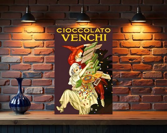 Cioccolato Venchi Italian Chocolate Metal Tabela
