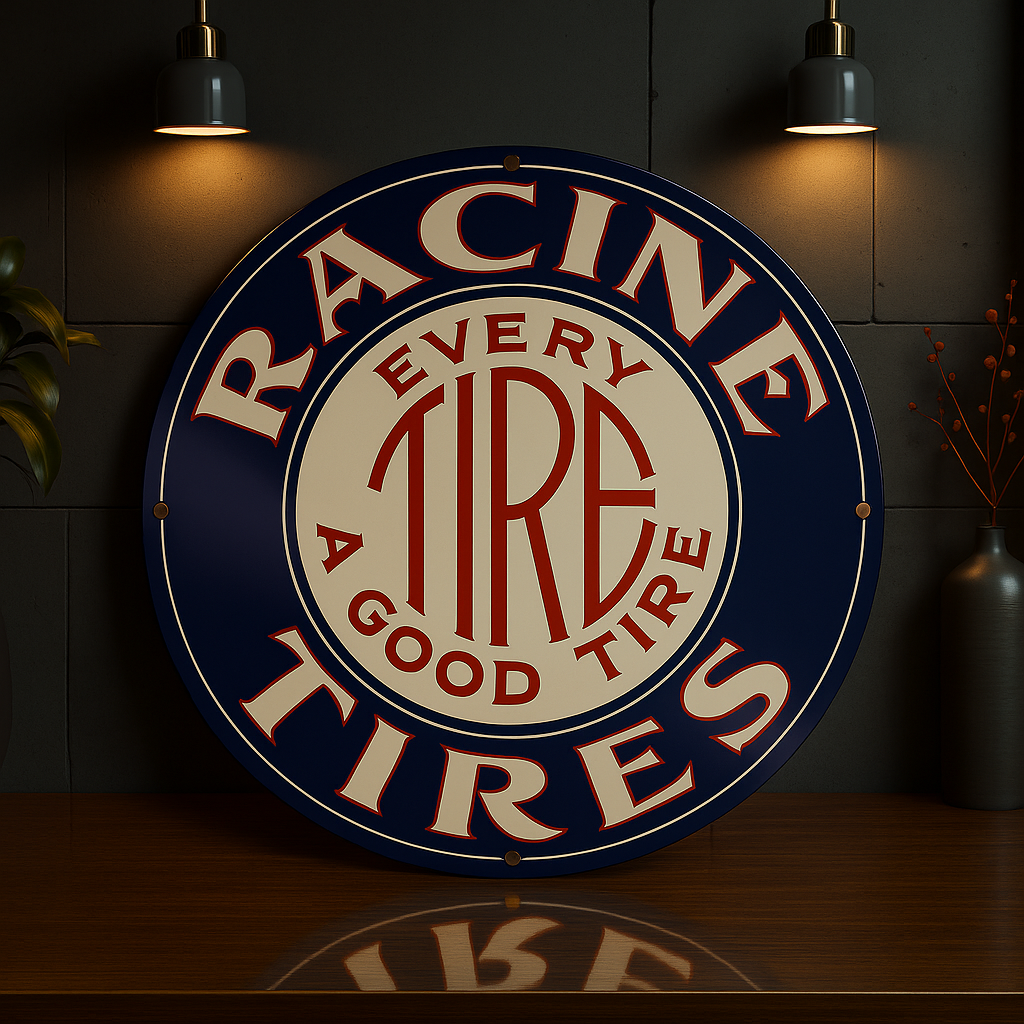 RACINE TIRES "Every Tire A Good Tire" Metal Tabela