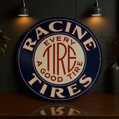 RACINE TIRES "Every Tire A Good Tire" Metal Tabela