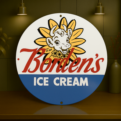 Borden's Ice CreamSign Metal Tabela