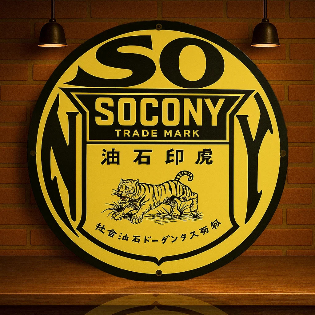 SOCONY Tiger Japanese Edition Metal Tabela