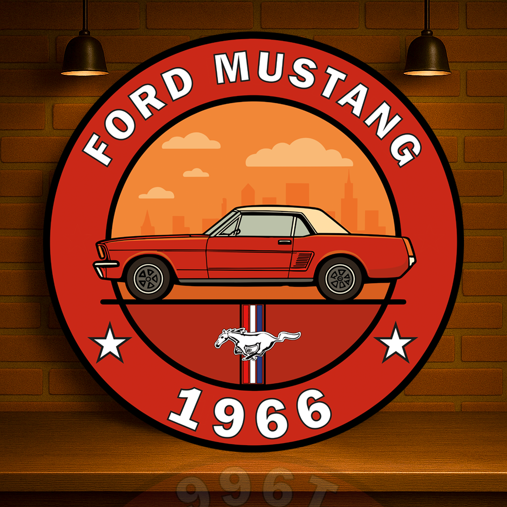 FORD MUSTANG American Muscle Icon (1966) Metal Tabela