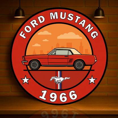 FORD MUSTANG American Muscle Icon (1966) Metal Tabela
