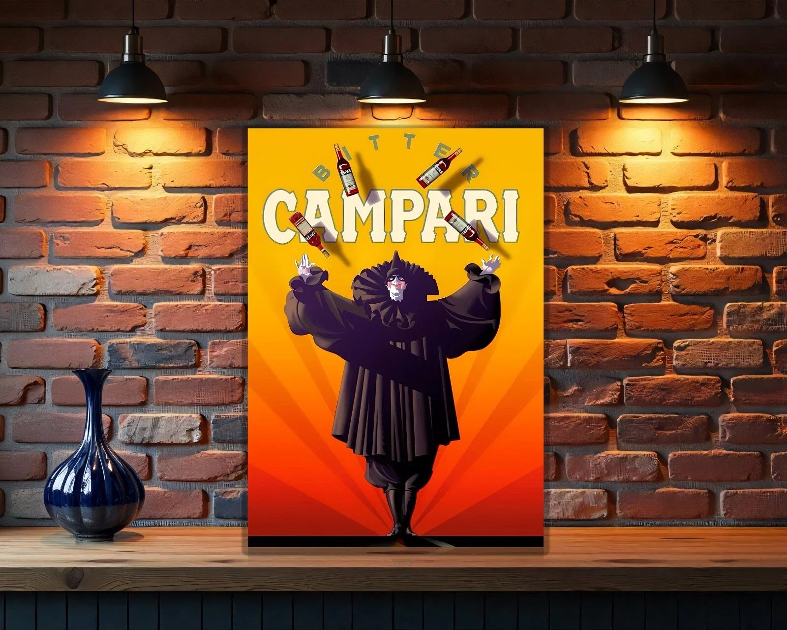 Campari Clown Metal Tabela