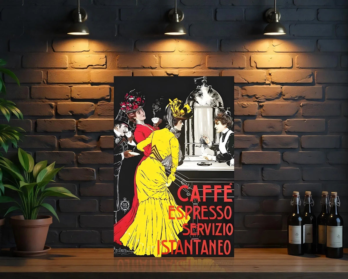 Caffè Espresso Servizio Istantaneo Metal Tabela