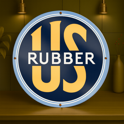 US RUBBER Vintage Industrial Wall Metal Tabela