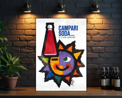 Campari Soda Italian "E il sole splende" Metal Tabela