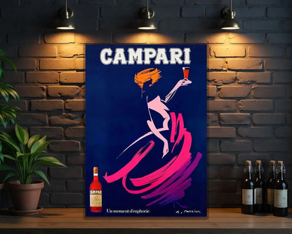 Campari Dance Abstract French Euphoric Metal Tabela