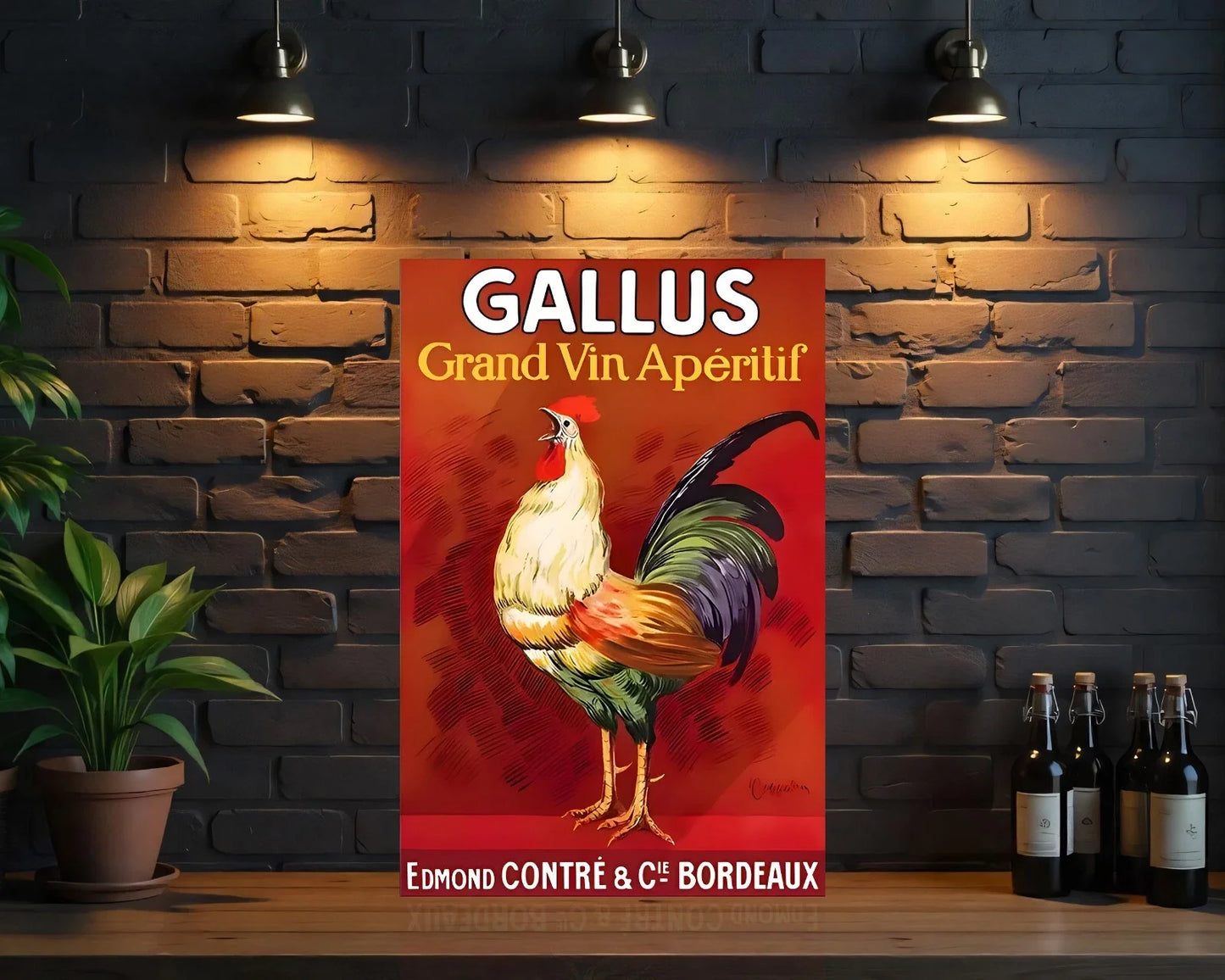 Gallus Grand Vin Apéritif Metal Tabela