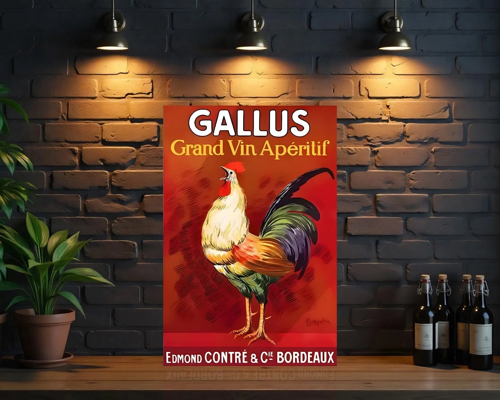 Gallus Grand Vin Apéritif Metal Tabela