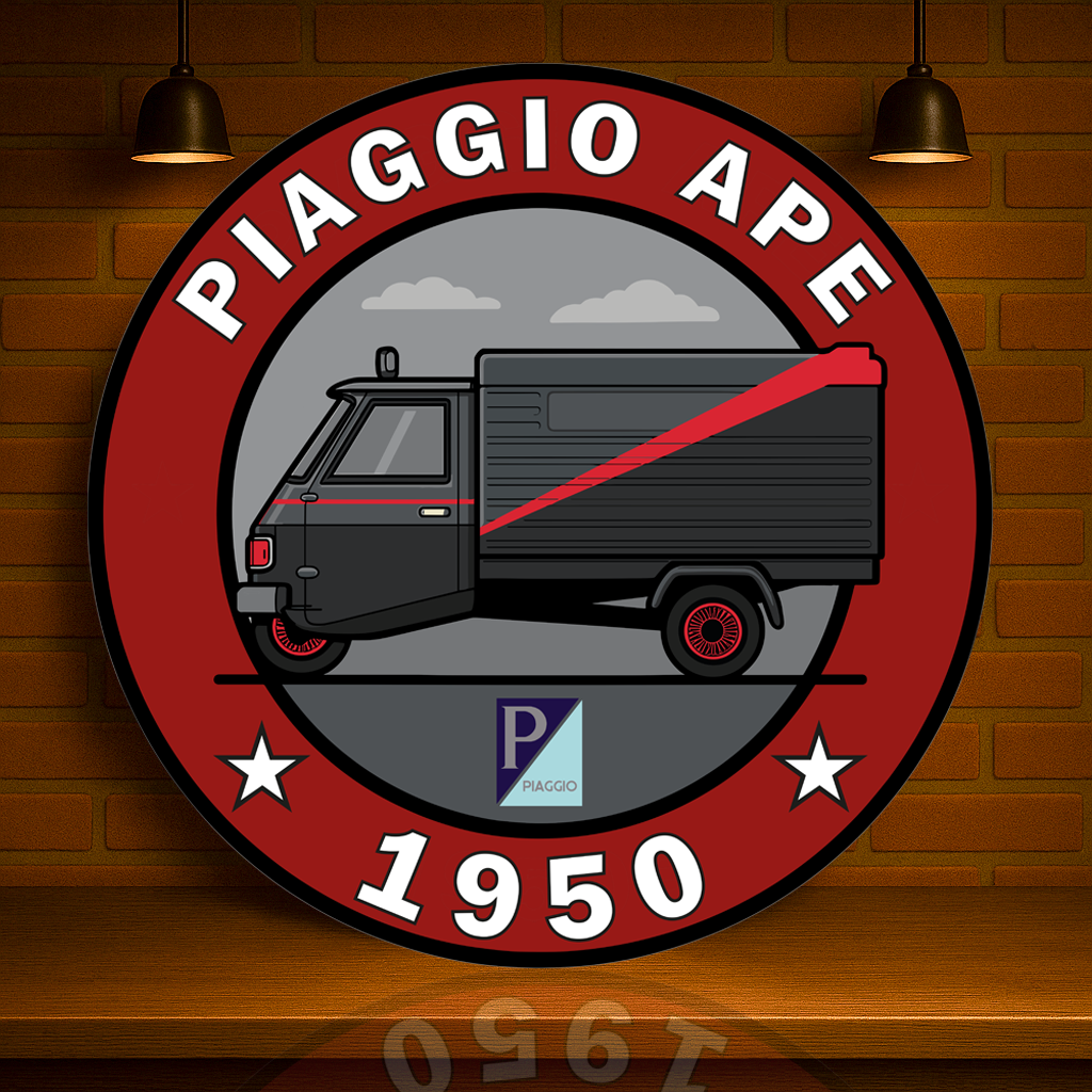 Piaggio Ape 1950 Cargo Edition Metal Tabela