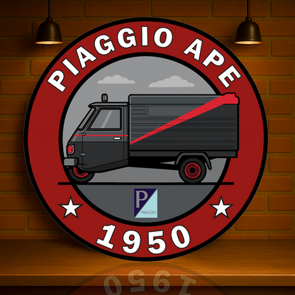 Piaggio Ape 1950 Cargo Edition Metal Tabela