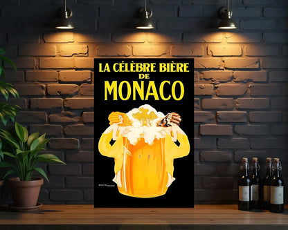 La Célèbre Bière de Monaco Metal Tabela