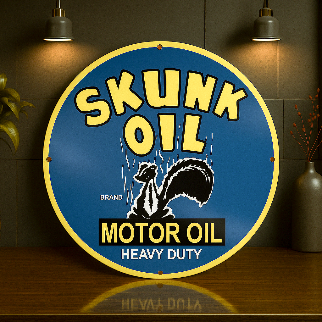 SKUNK OIL Heavy Duty Motor Oil Metal Tabela