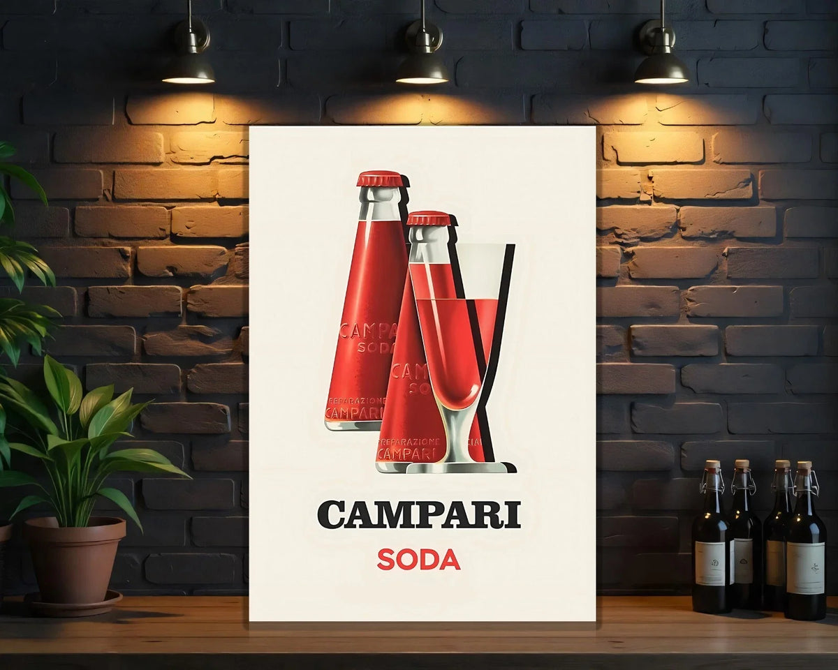 Campari Soda Modern Minimalist Metal Tabela