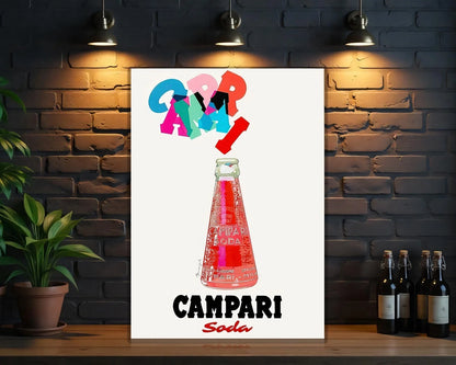 Campari Soda Beverage Metal Tabela