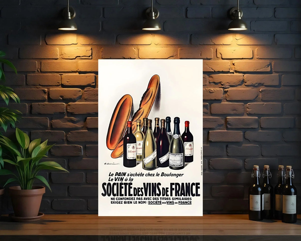 Société des Vins de France Metal Tabela