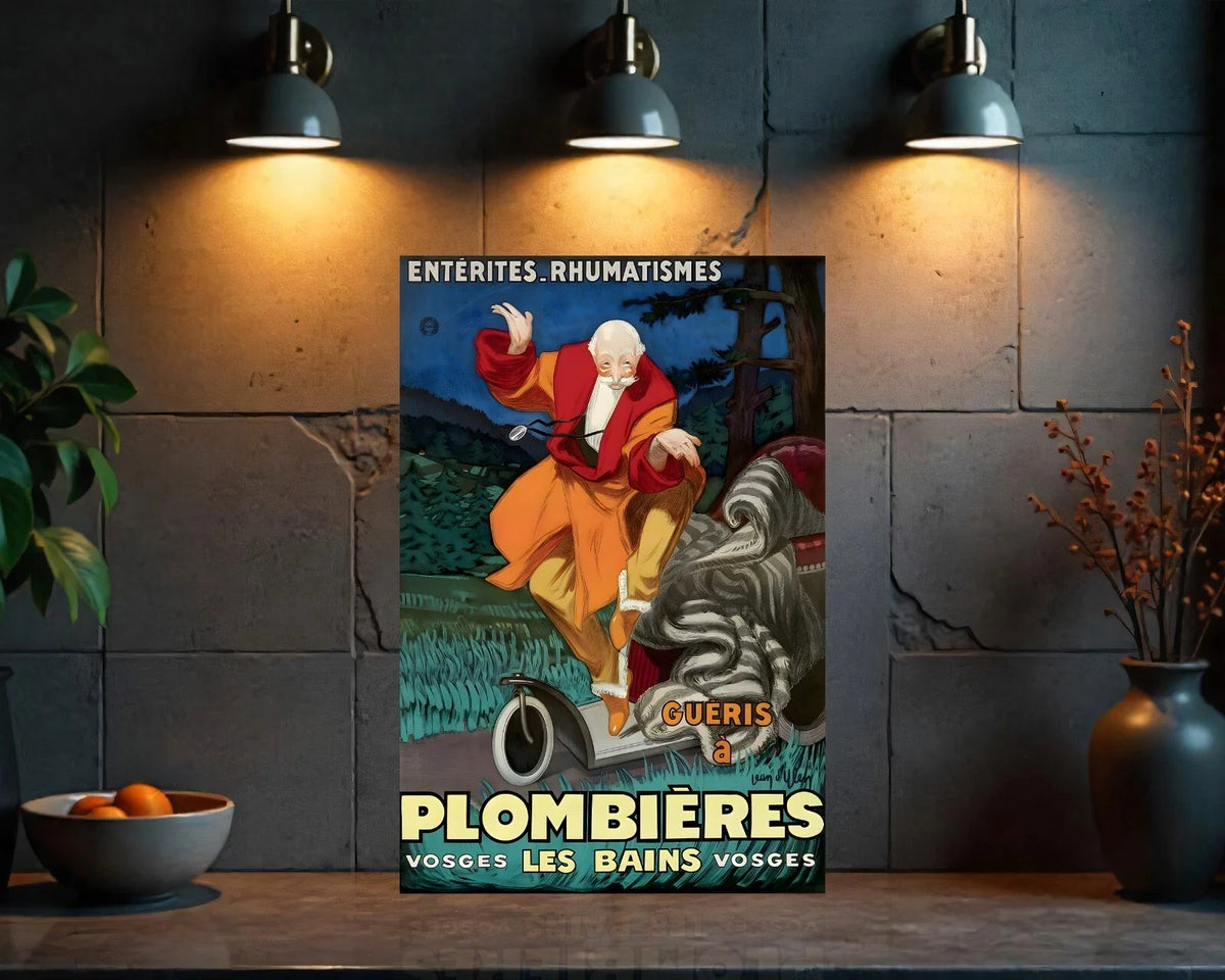 Plombières - les - Bains French Medical Spa Metal Tabela