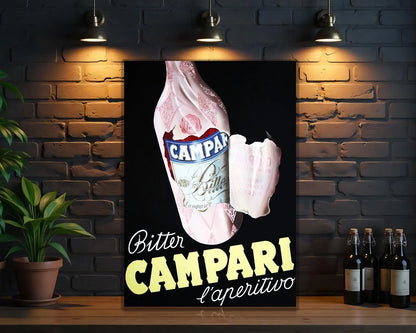 Campari Soda "Bitter L'Aperitivo" Metal Tabela