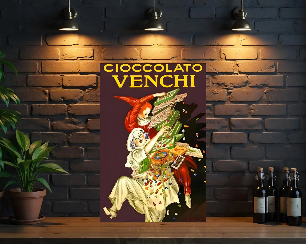 Cioccolato Venchi Italian Chocolate Metal Tabela