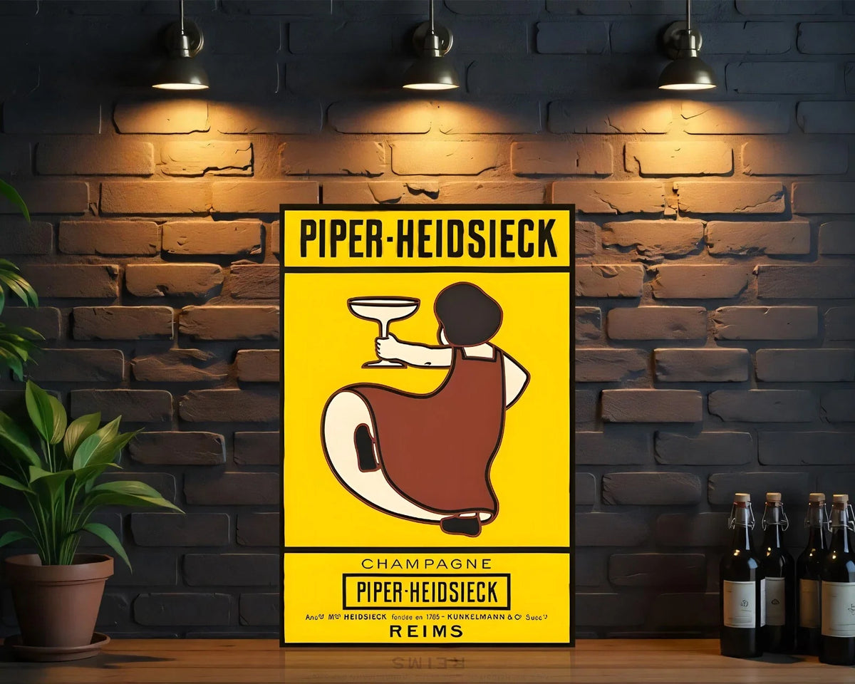 Piper - Heidsieck Champagne Bold & Minimalist Metal Tabela