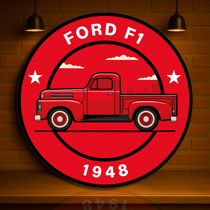 FORD F1 Classic Pickup Tribute XL (1948) Metal Tabela