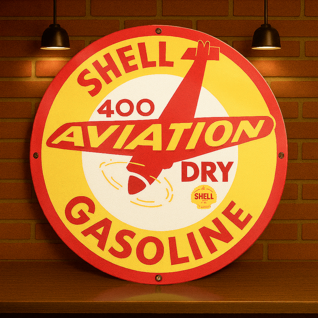 SHELL AVIATION 400 Gasoline Metal Tabela