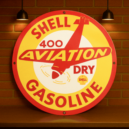 SHELL AVIATION 400 Gasoline Metal Tabela