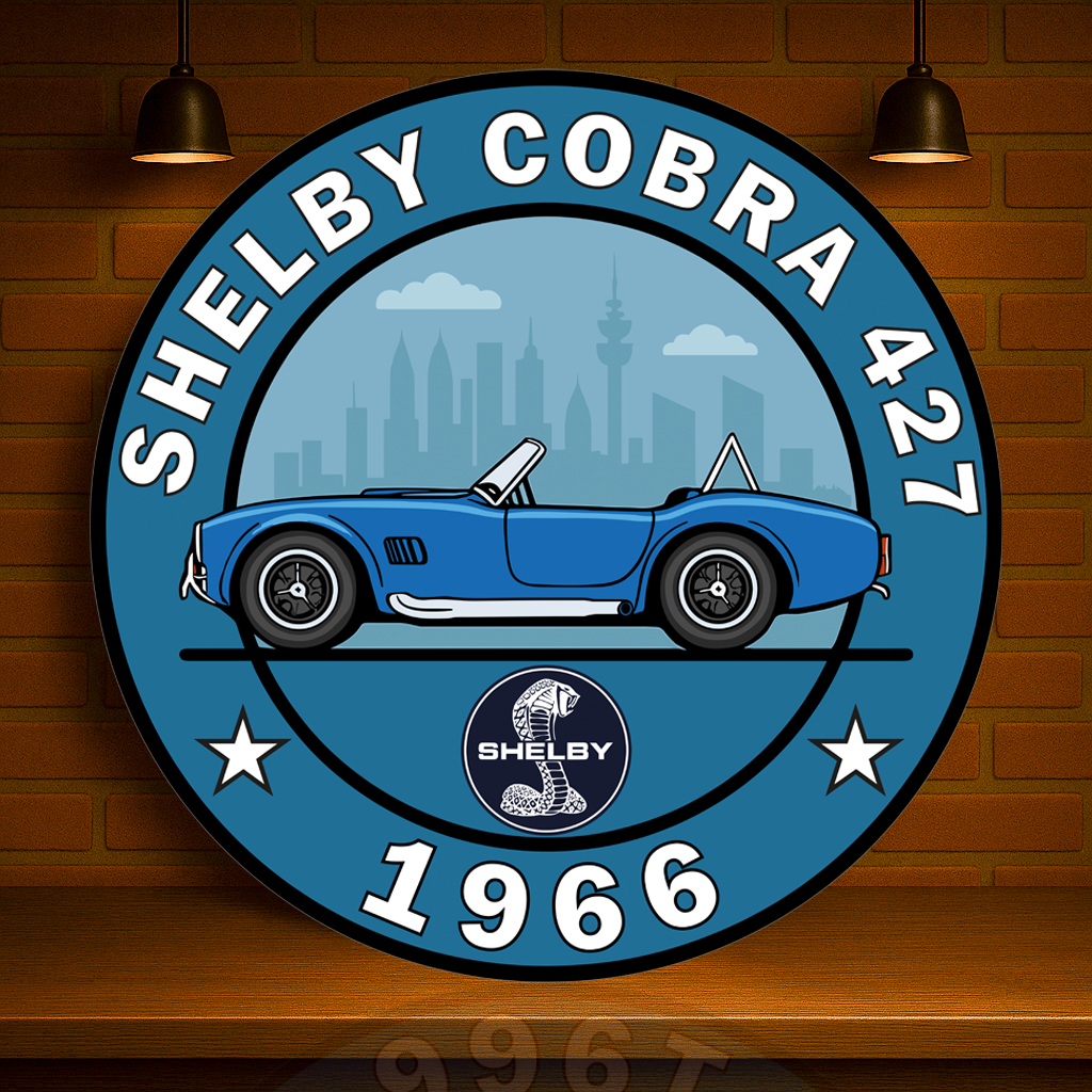 SHELBY COBRA 427 The Beast in Blue (1966) Metal Tabela