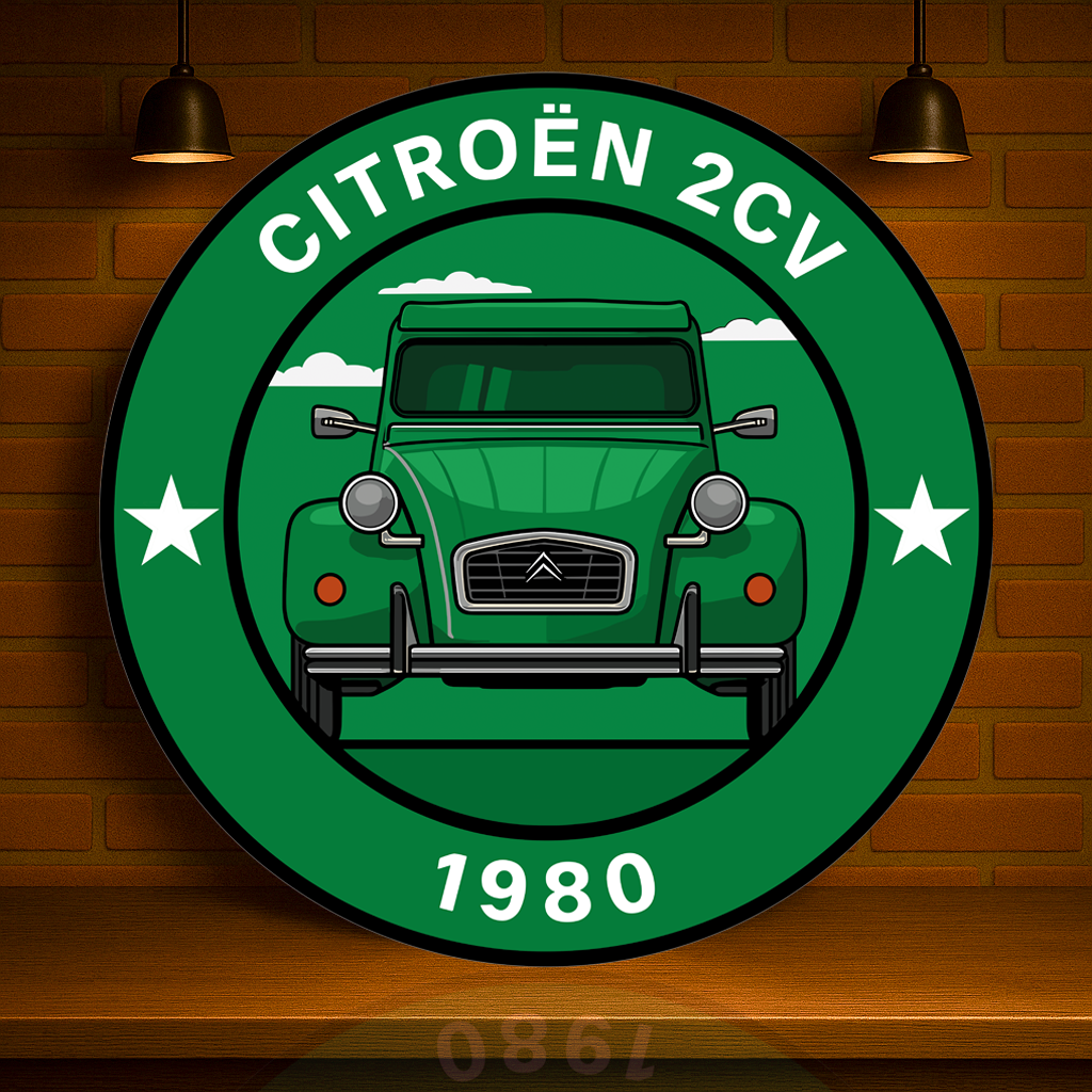 Citroën 2CV (1980) The Iconic French Utility Car Metal Tabela