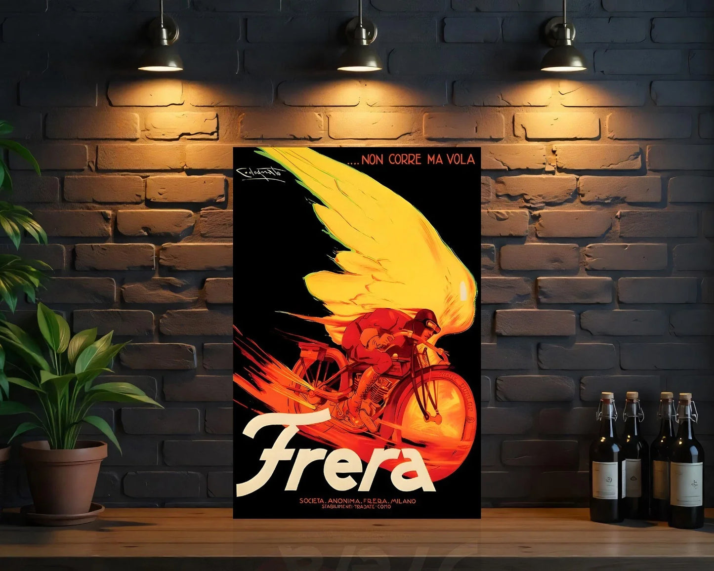 Frera Non Corre Ma Vola Motorcycle Racing - Motorcycle Metal Tabela