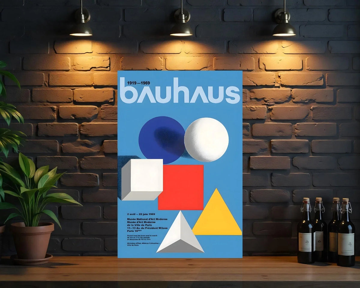 Bauhaus 1919 - 1969 Geometric Metal Tabela