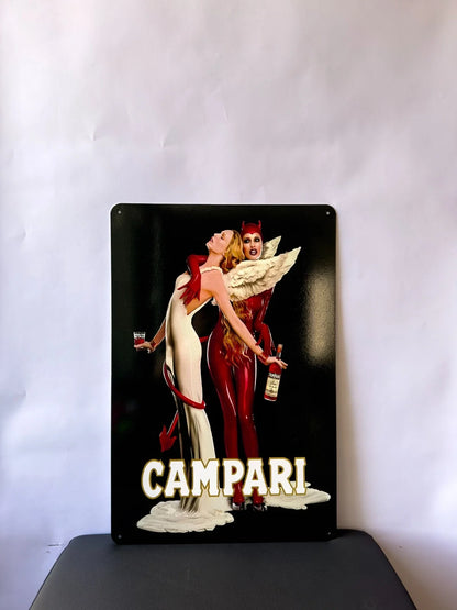Campari Angel & Devil Duality Metal Tabela