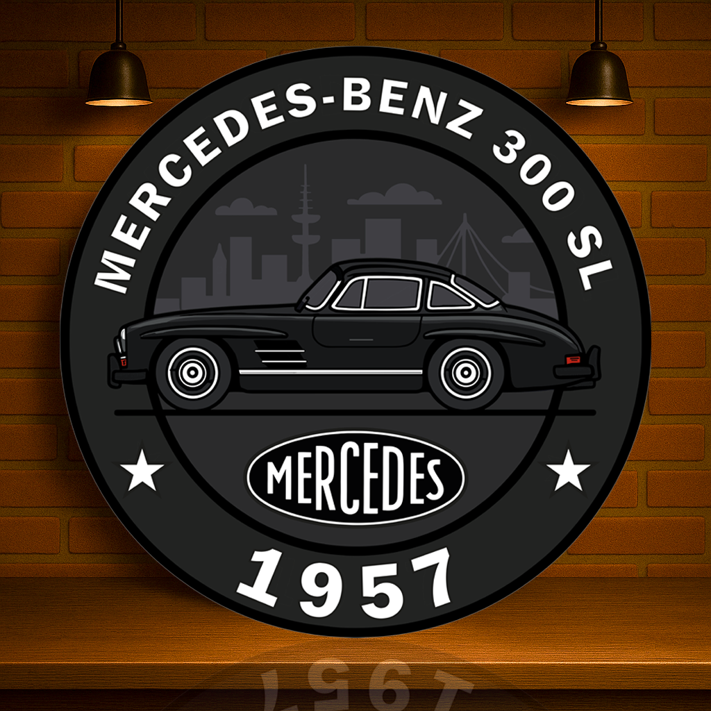 Mercedes - Benz 300 SL 1957 - 19.7" ( ) Metal Tabela