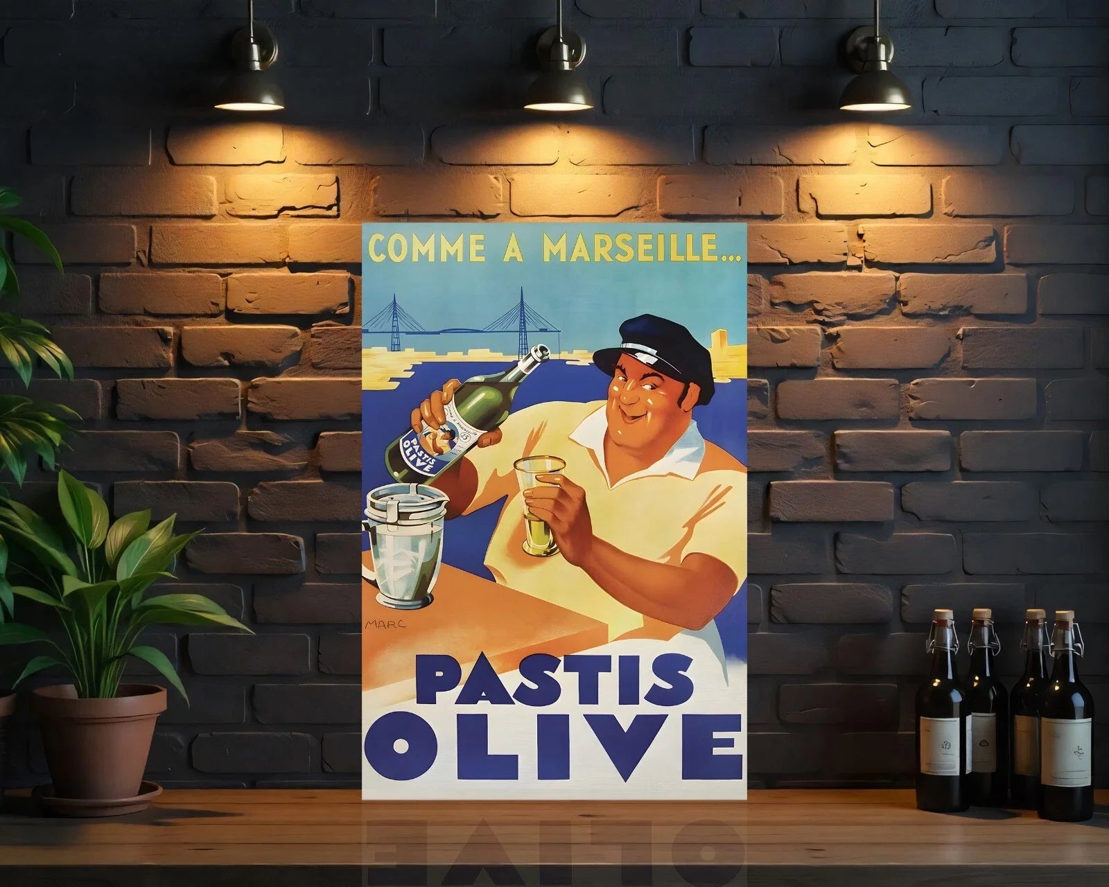 PASTIS OLIVE Metal Tabela