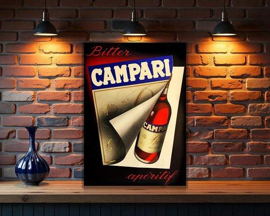 Campari Bitter Aperitif Metal Tabela