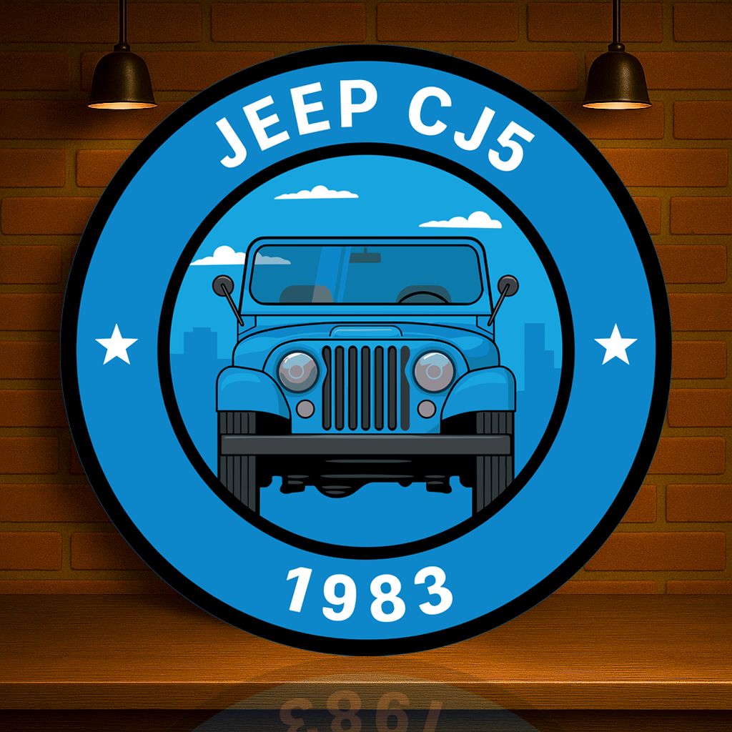JEEP 1983 CJ5 Classic Off - Road Legend Metal Tabela