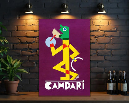 Campari Abstract Futurist Pop Art Tribute Metal Tabela