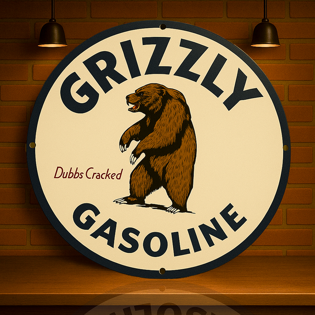 Grizzly Bear Oil Company Gasoline Metal Tabela