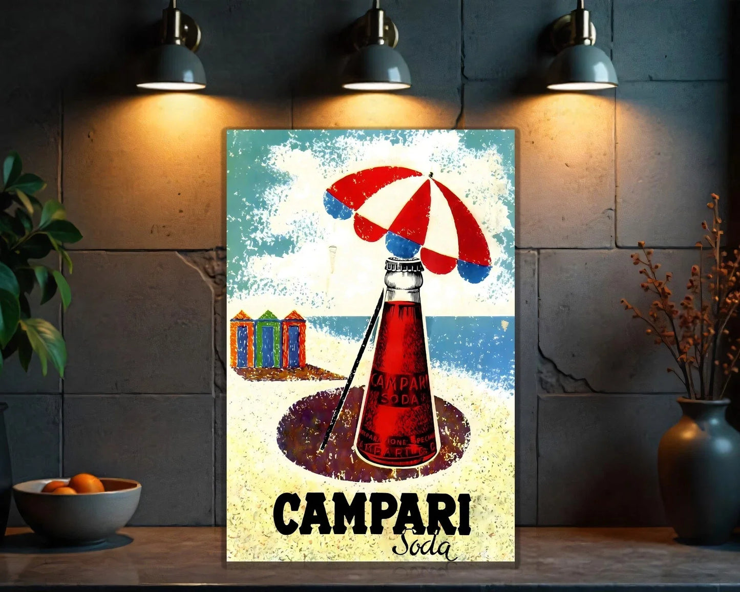 Campari Soda - Beach Umbrella Edition Metal Tabela