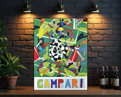 Campari Futurist Soccer by Angioletti Metal Tabela