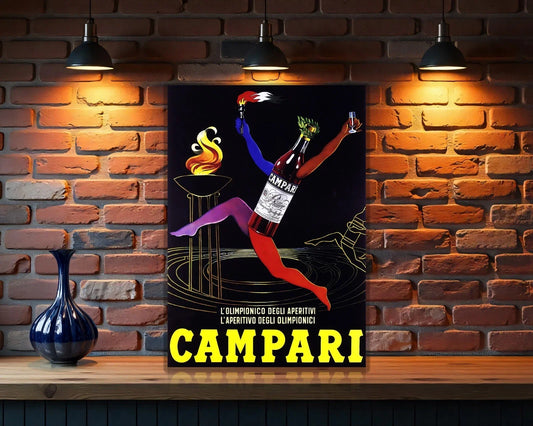 Campari "Olympic Flame" Metal Tabela