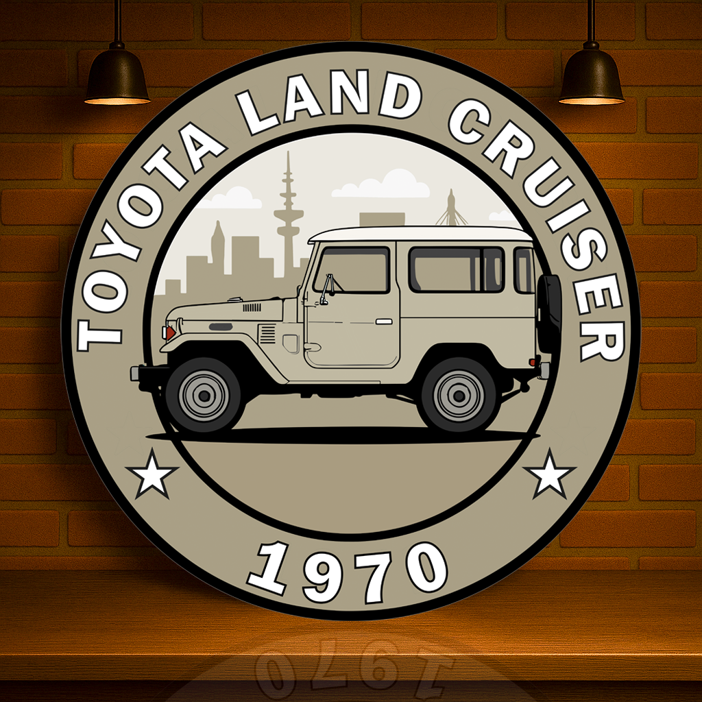 Toyota Land Cruiser 1970 FJ40 Beige Edition Metal Tabela