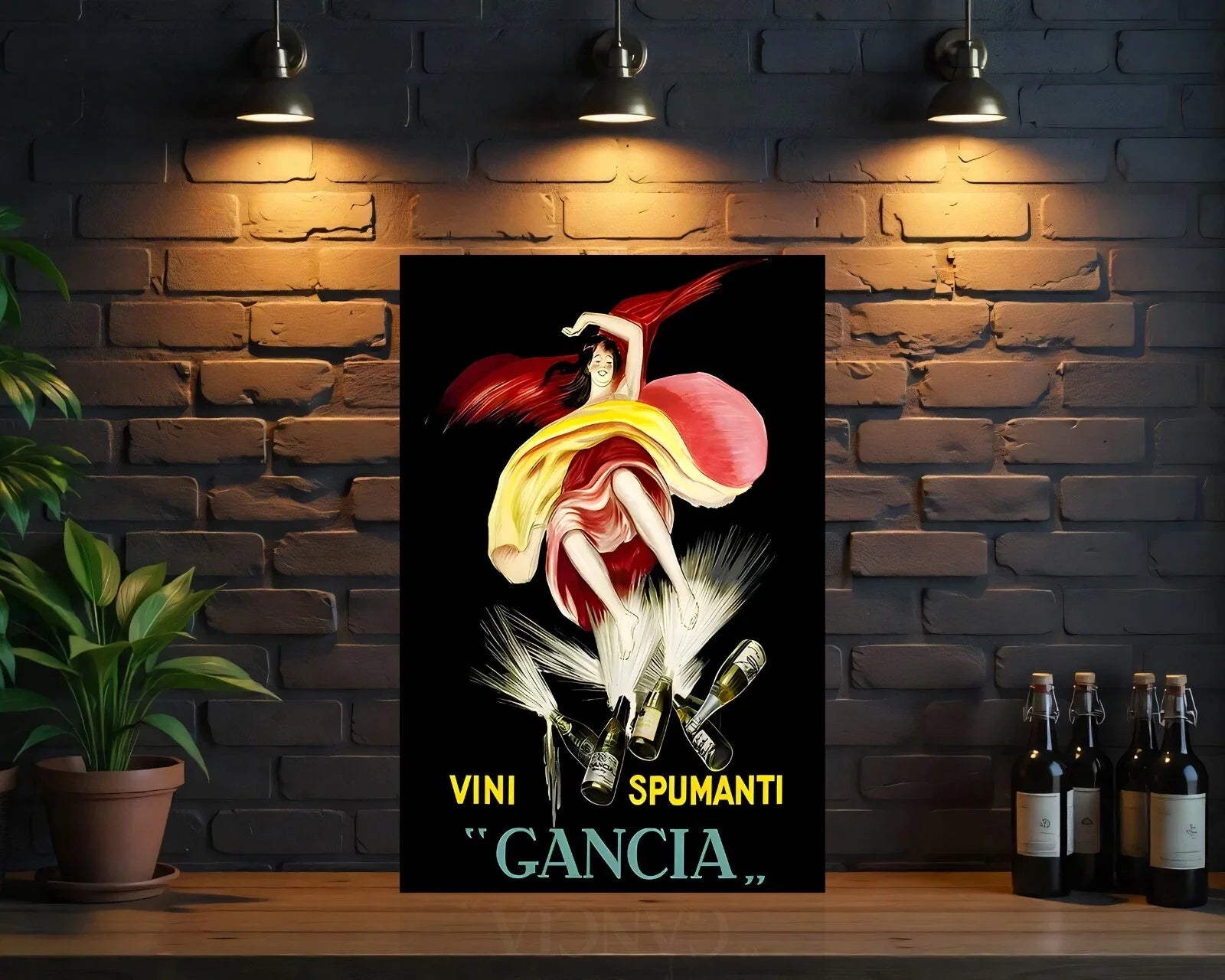 Vini Spumanti Gancia Sparkling Metal Tabela