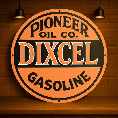 DIXCEL Gasoline Pioneer Oil Co. Metal Tabela